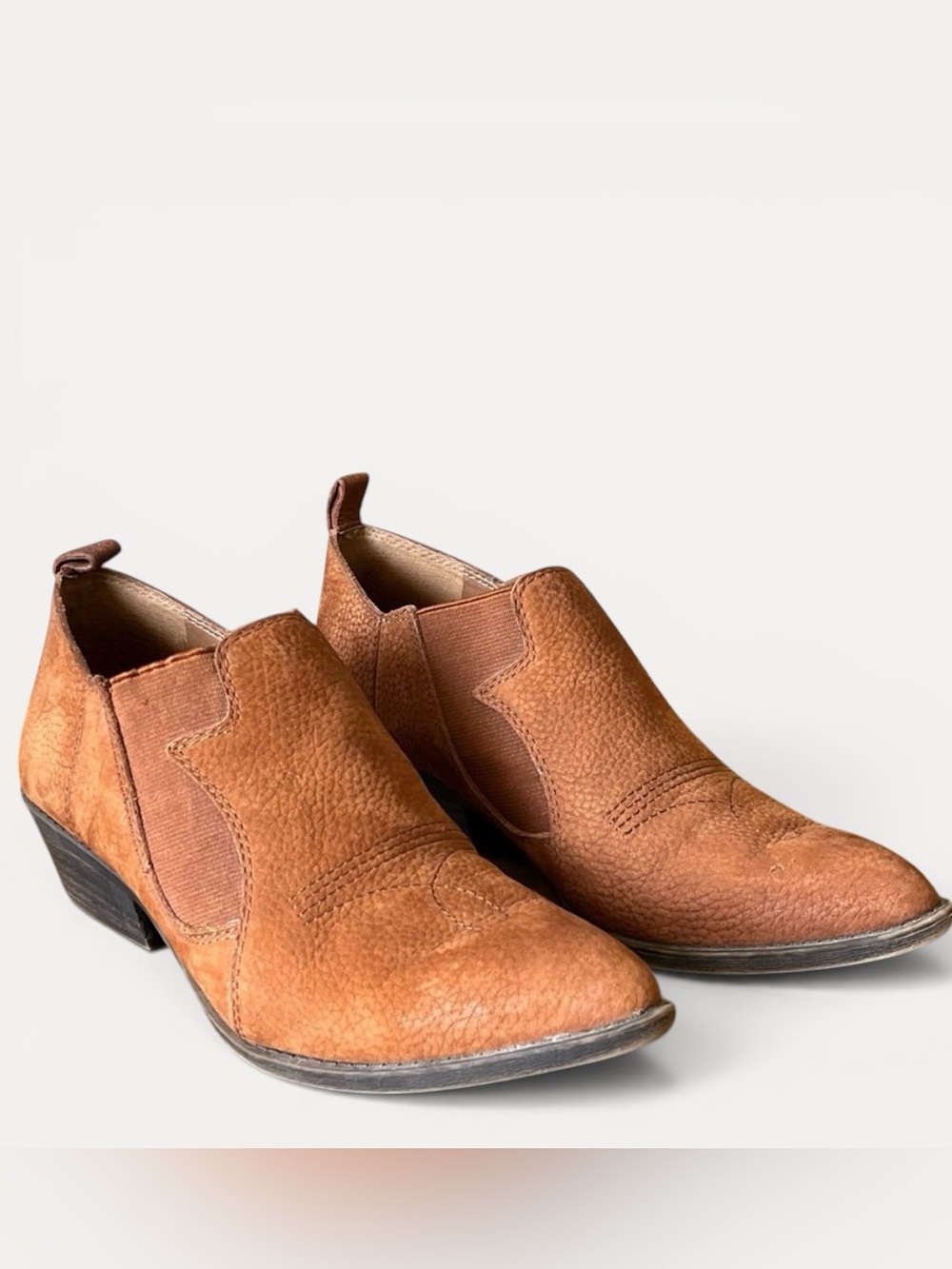 Lucky Brand Tan Ankle Leather  Booties Women’s size 7.5 - Picture 12 of 15